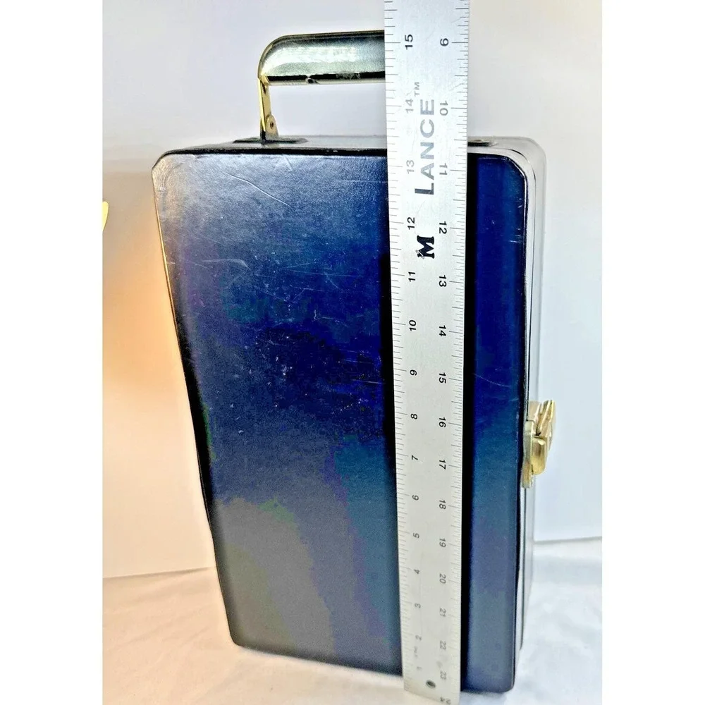 Vintage Trav-L-Bar By Ever Wear Travel Bar 8 Peice Set Black Case GVC